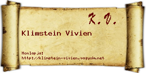 Klimstein Vivien névjegykártya